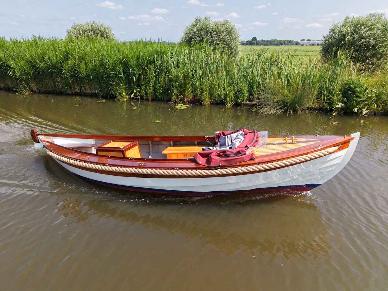 Motorboot Kapitein Klassieke Mahoniehouten Sloep 6.20