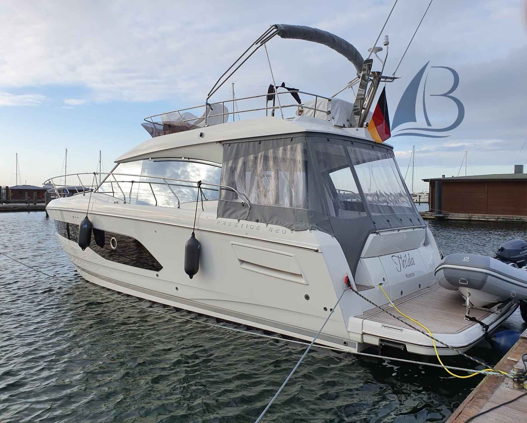 Motorboot Prestige Yachts Prestige 420 Fly Joystick + Hydr. Plattform